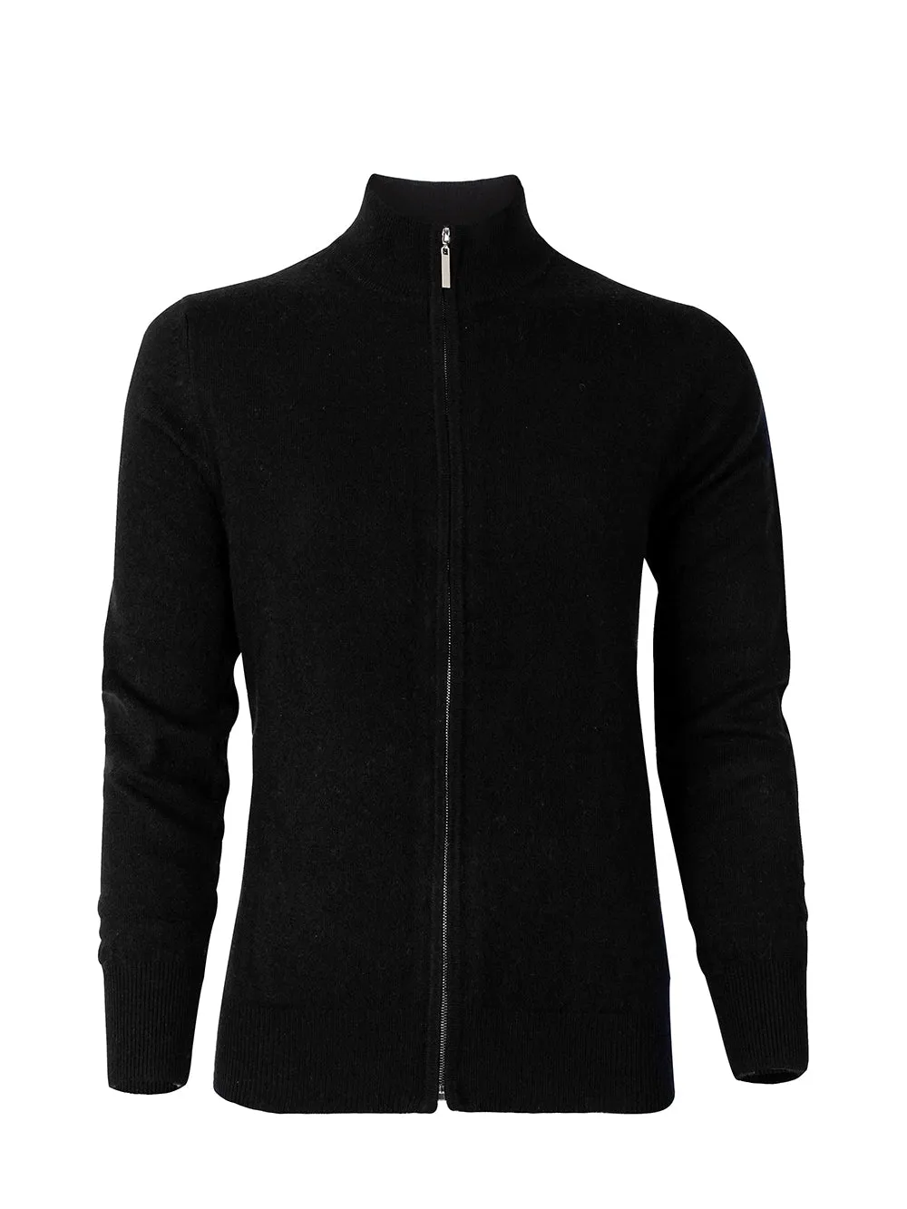 100% Mongolian Cashmere Zip Cardigan