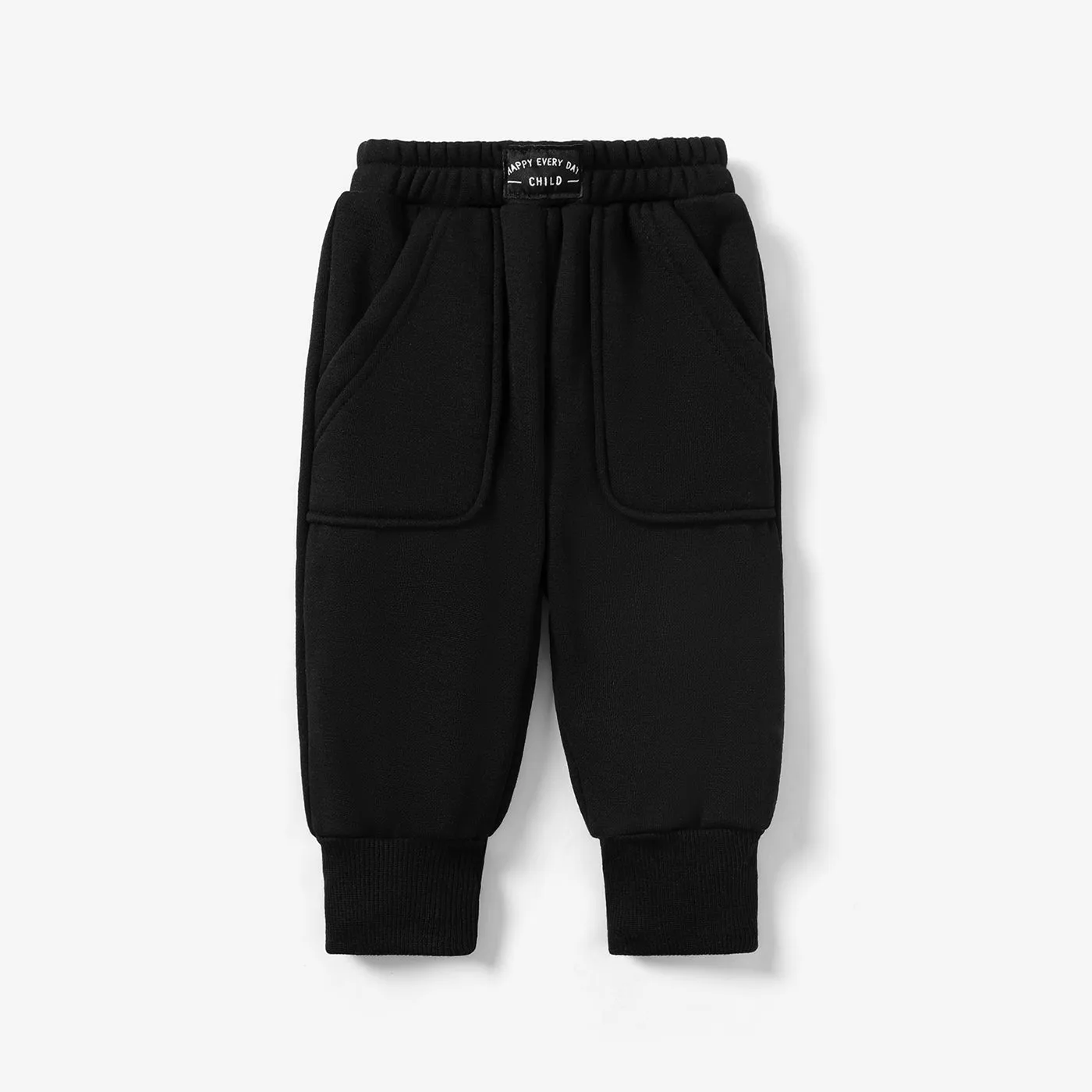 Baby Boy/Girl Solid Fleece-lining Casual Pants