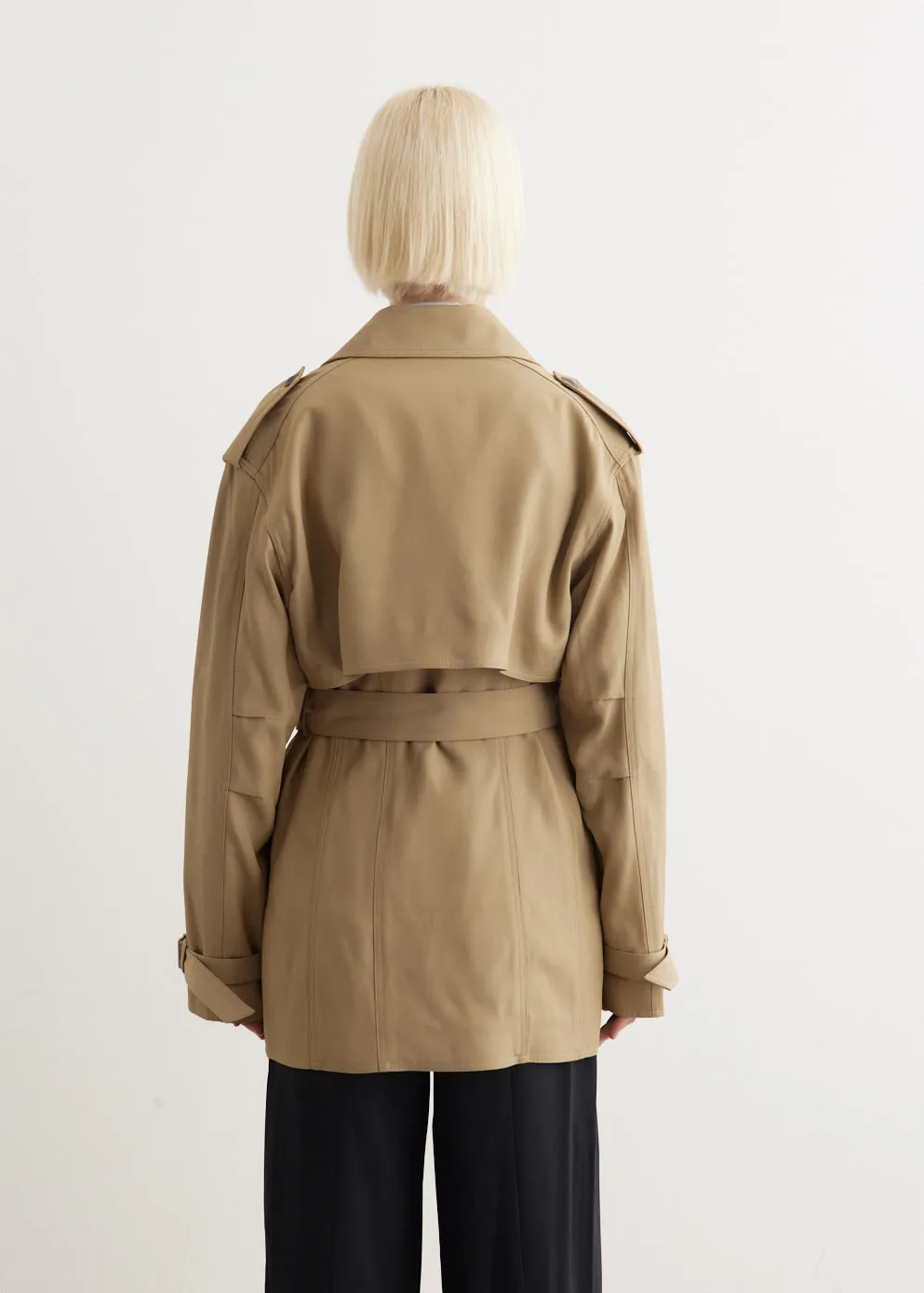 Beverly Cropped Trench