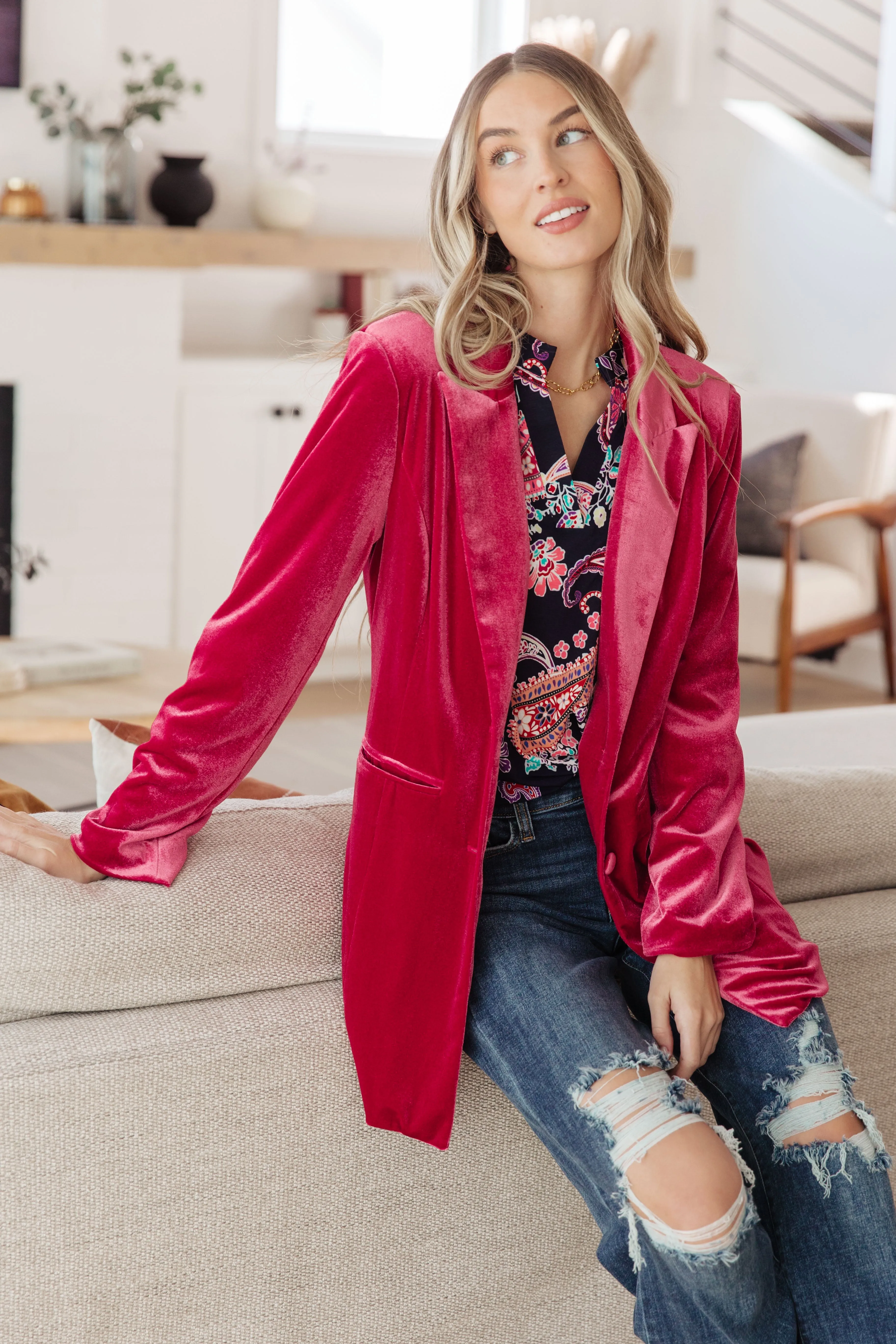 BIBI- Verity Velvet Blazer