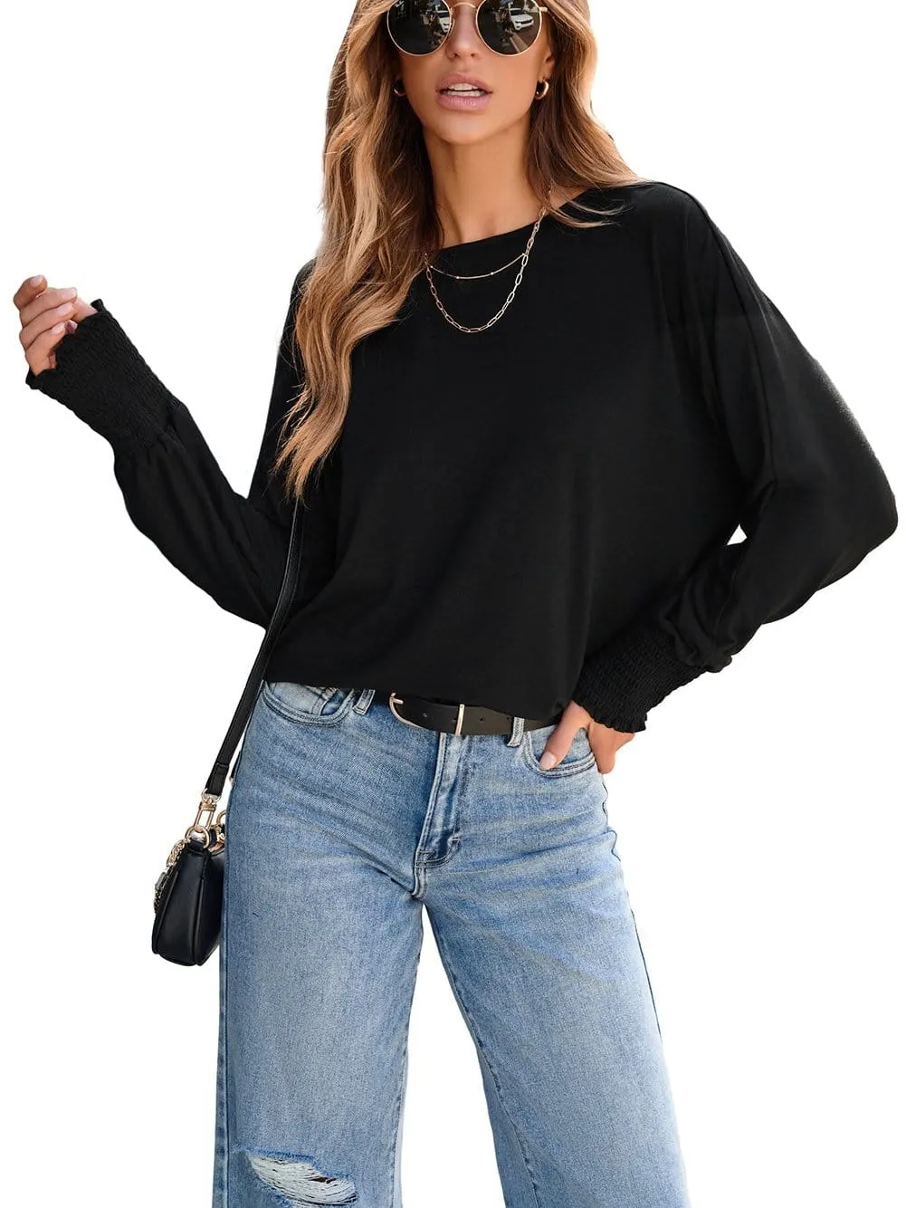 Black Cuffed Sleeve Tunic