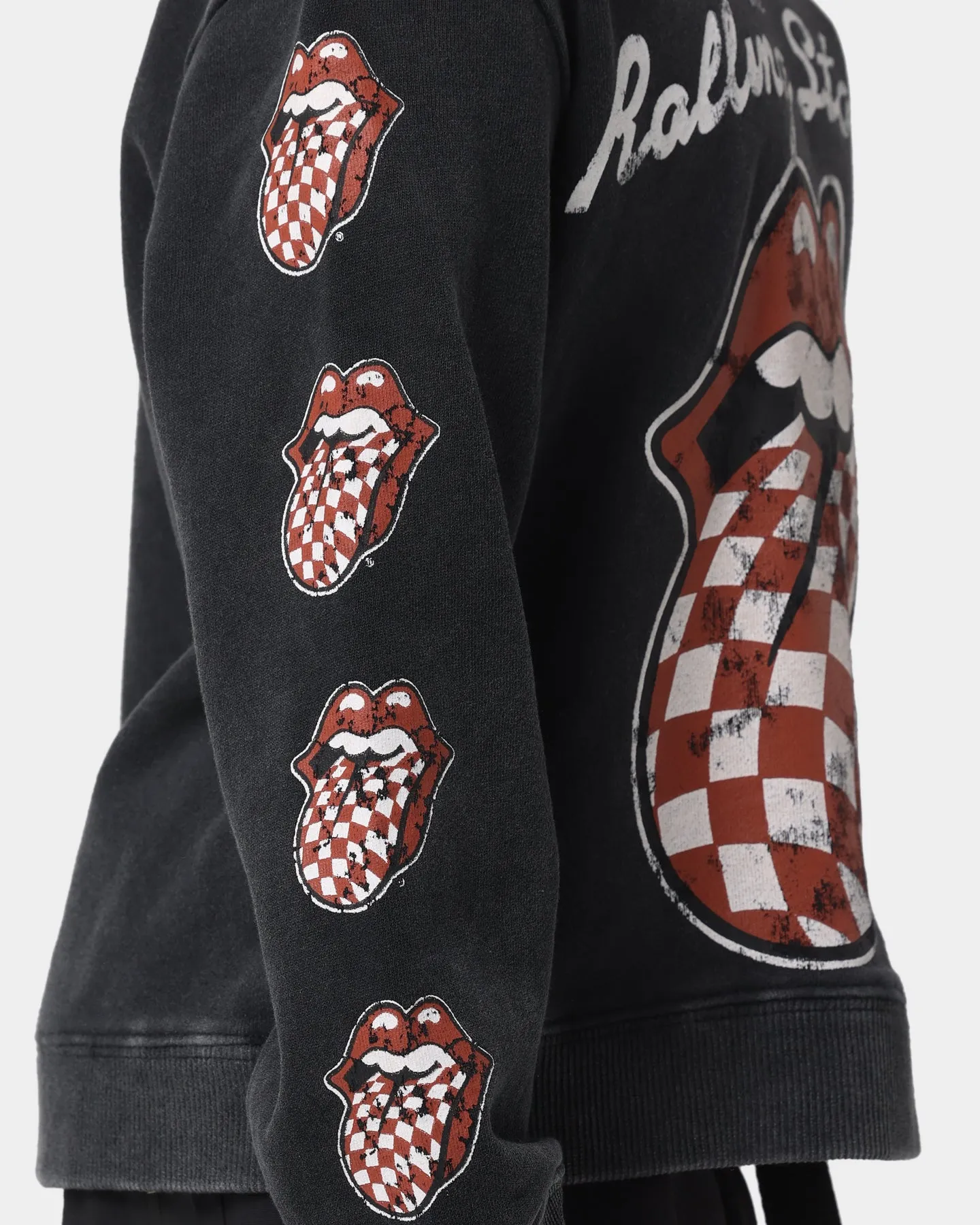 Bravado Kids' Rolling Stone Checker Hoodie Black