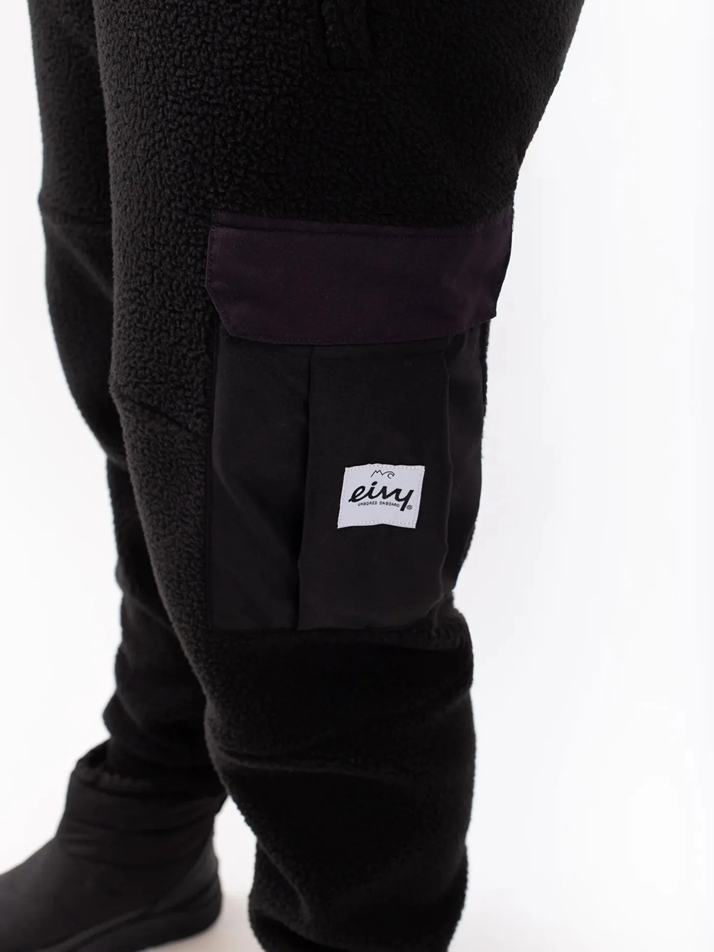 Cargo Sherpa Black Pants