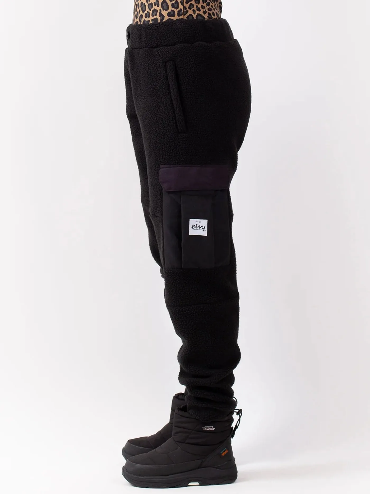 Cargo Sherpa Black Pants