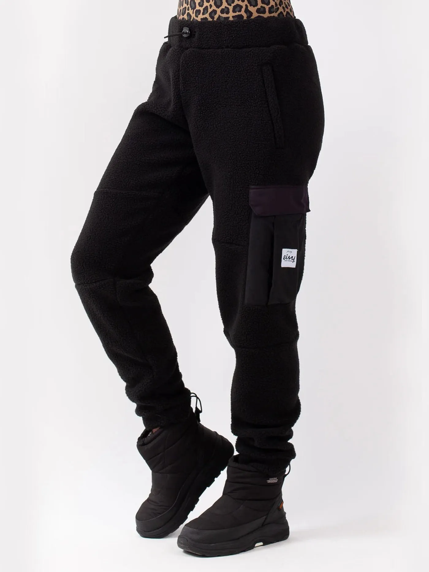 Cargo Sherpa Black Pants