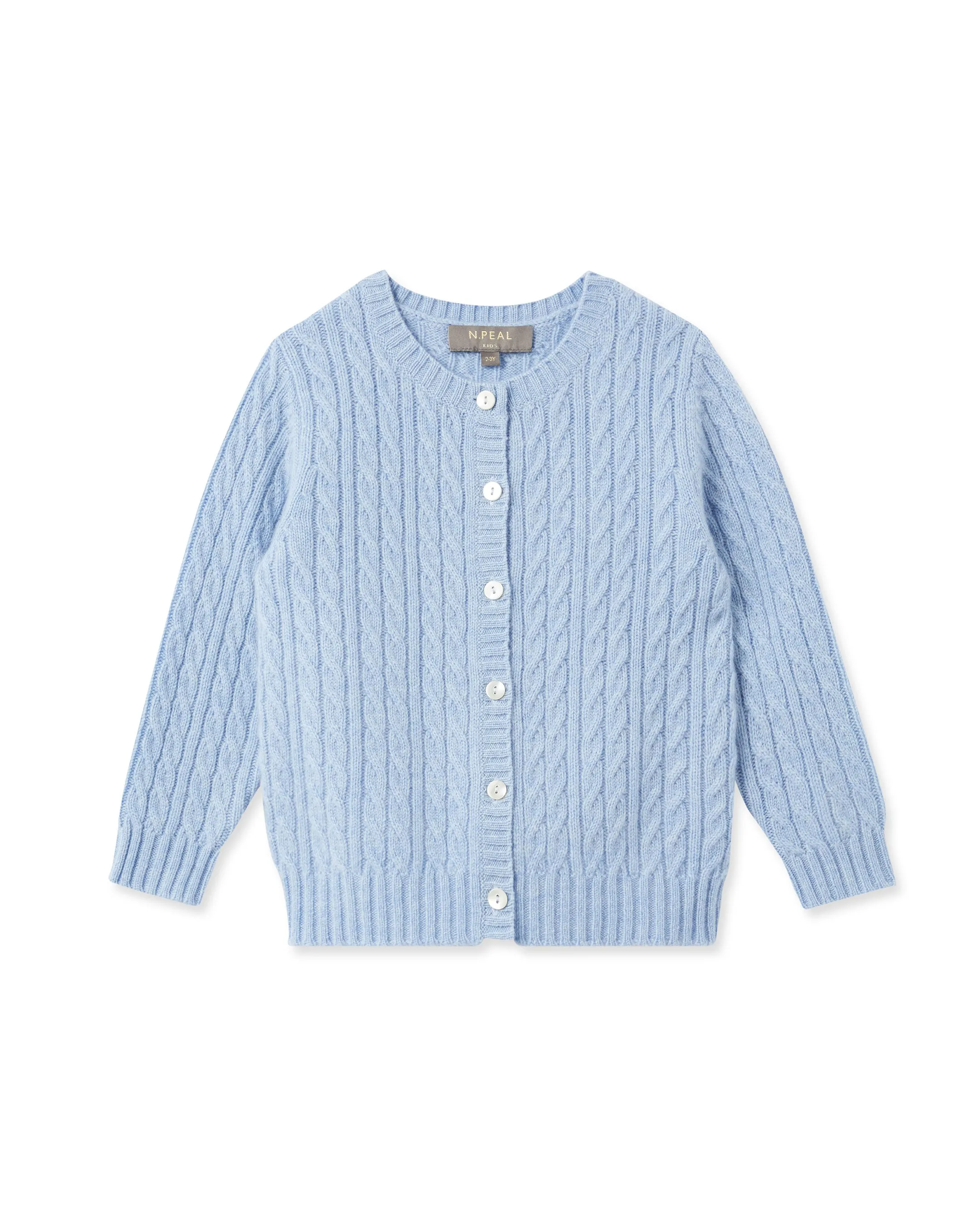 Cashmere Cable Cardigan Cornflower Blue