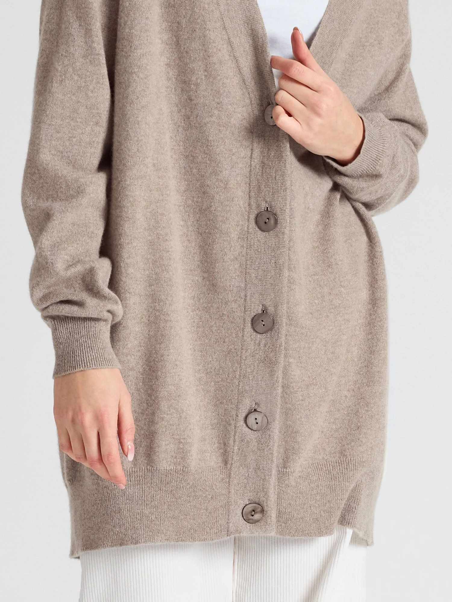 Cashmere cardigan "Lykke" - toast