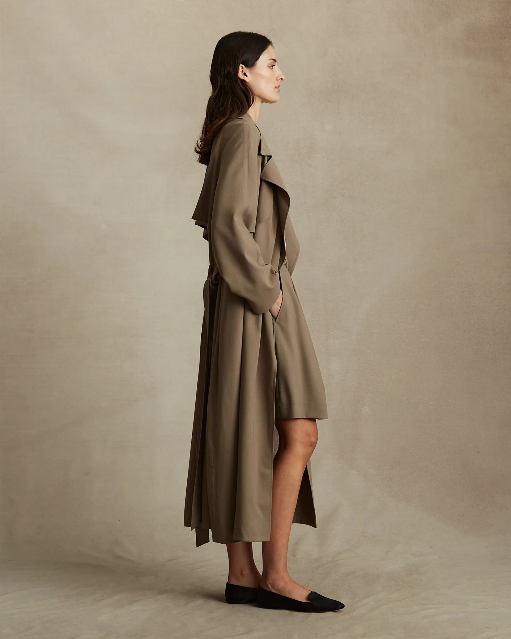 Clara Trench Coat - Taupe