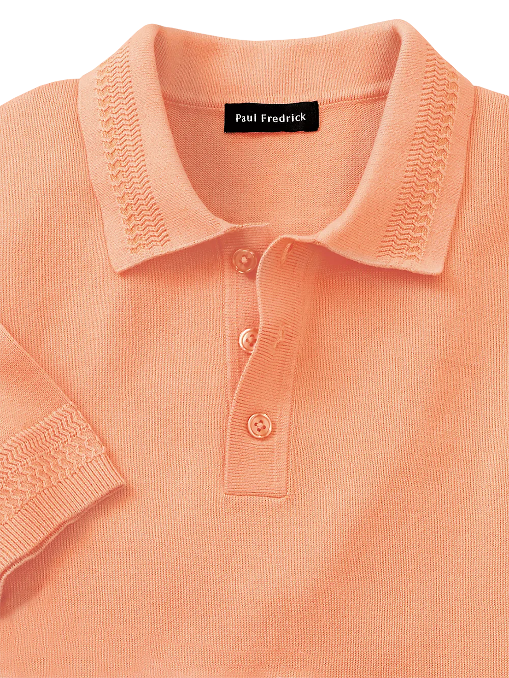 Cotton Three Button Polo - Ice Blue