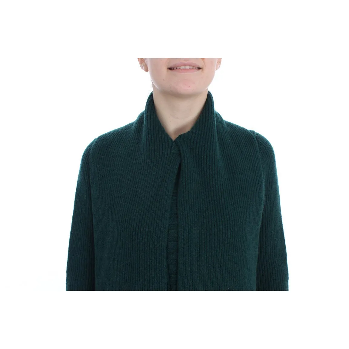 Dolce & Gabbana Elegant Green Cashmere Cardigan Sweater