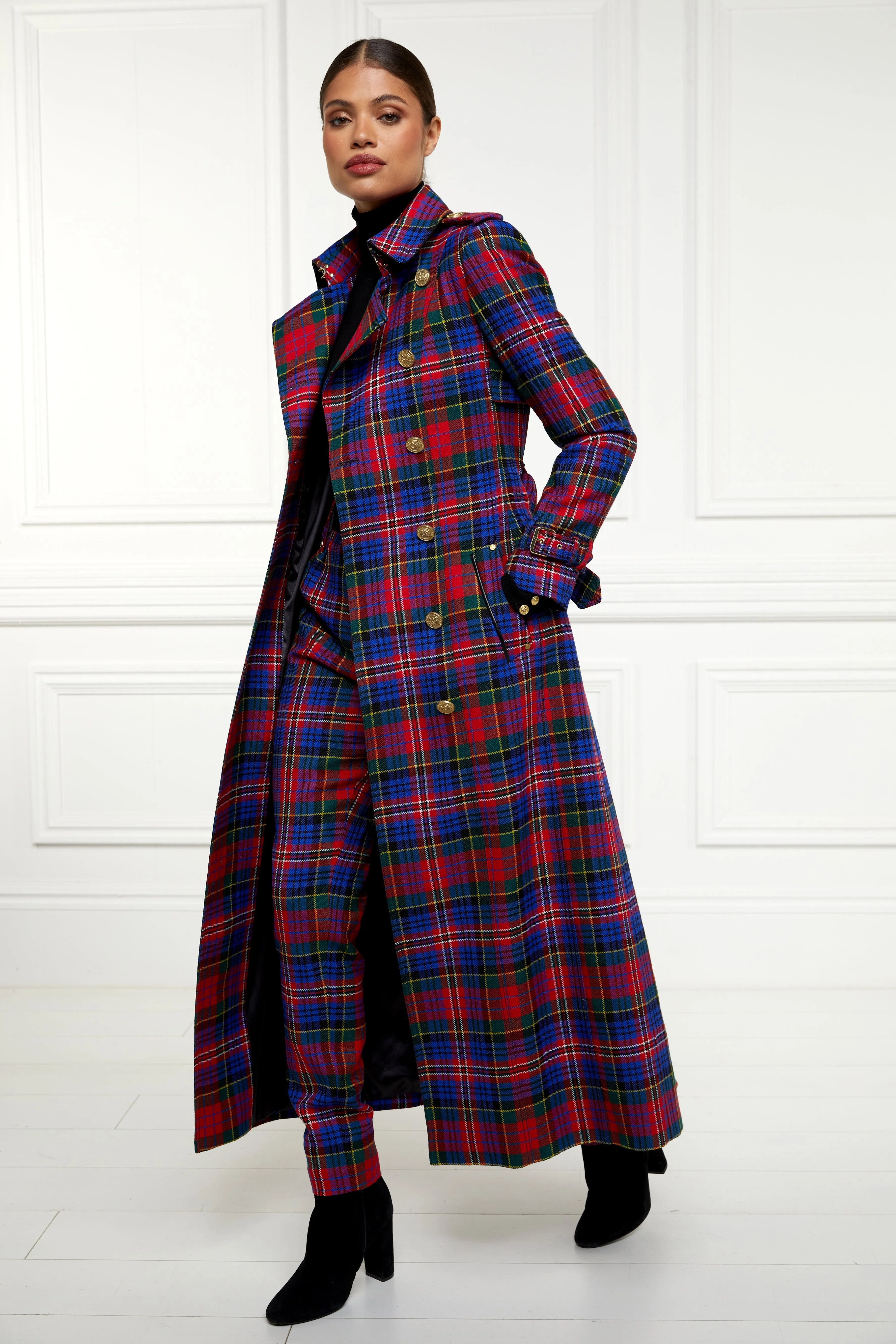 Full Length Marlborough Trench Coat (Macpherson Tartan)