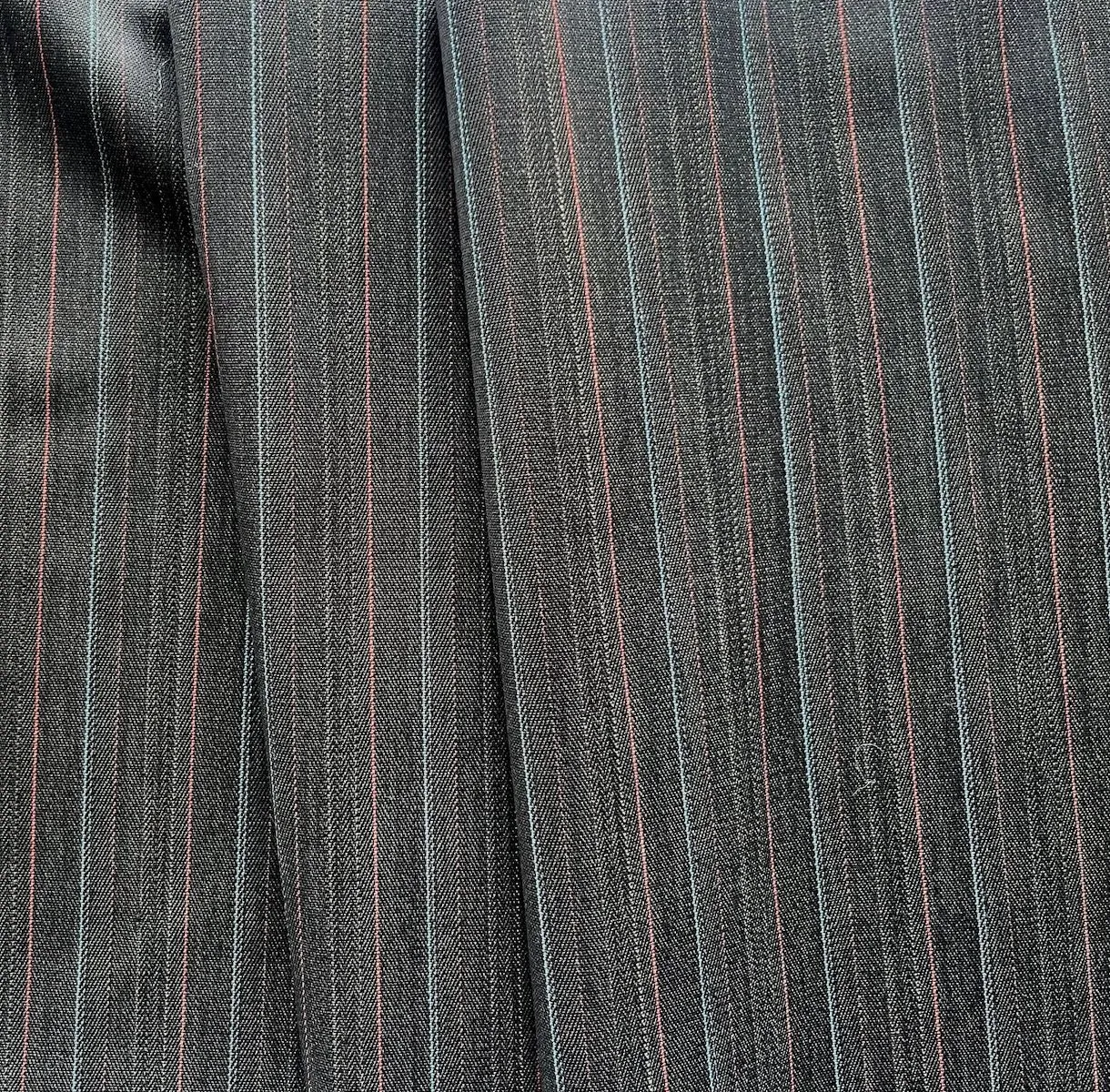 Lighter Weight Cinnamon Pinstriped Wool Twill (Made in Italy)