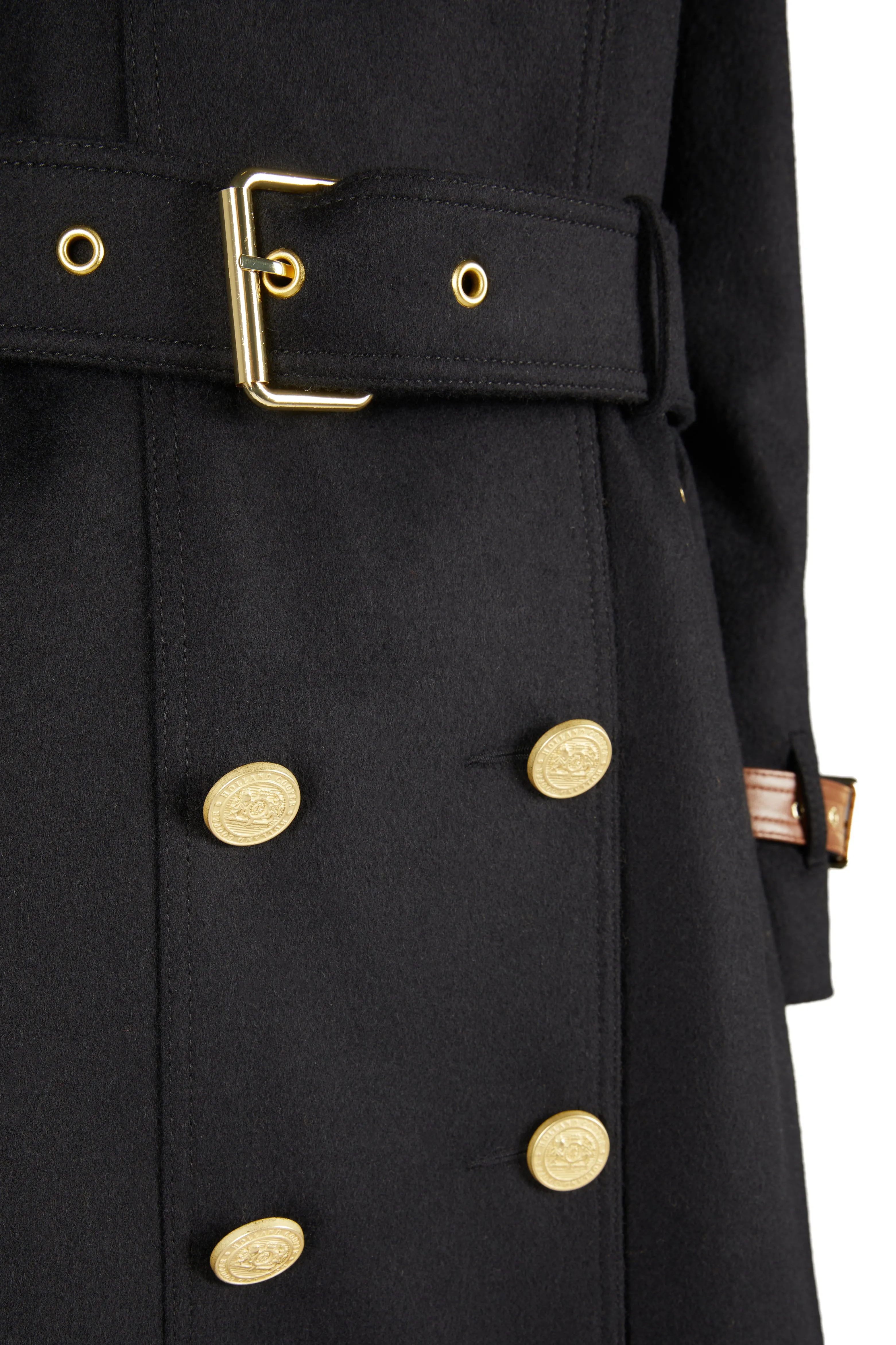 Marlborough Trench Coat (Soft Black Tan)