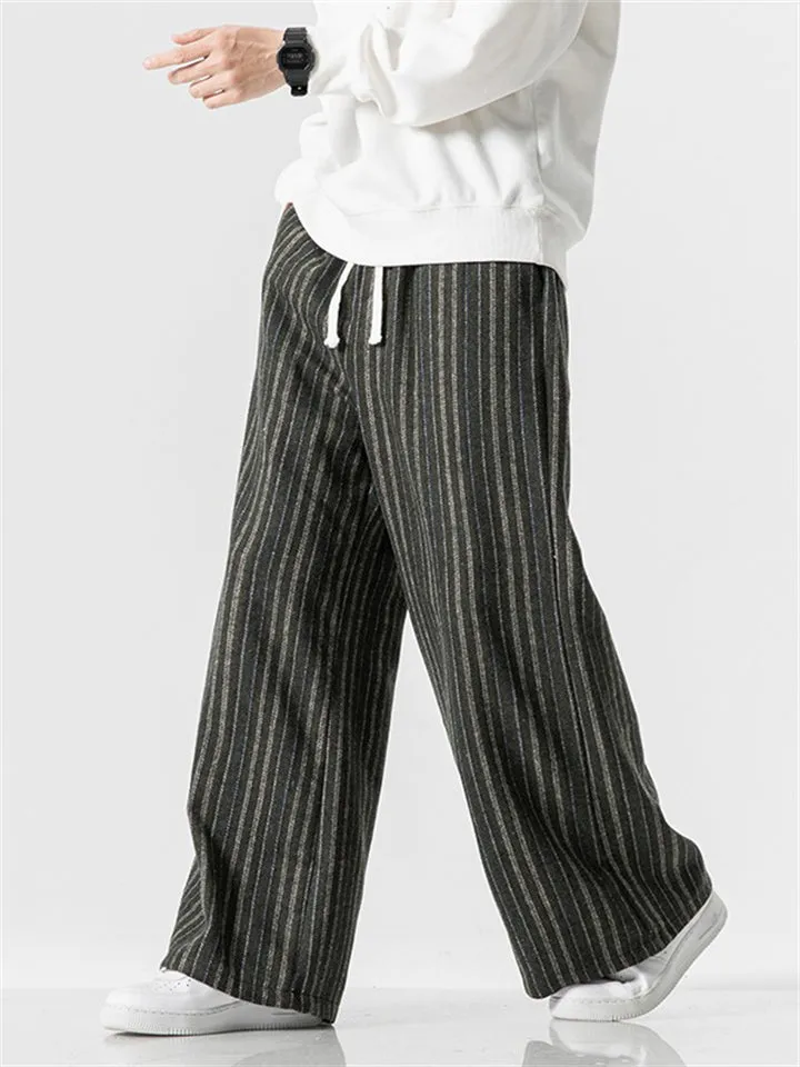 Men's Chic & Trendy Pinstripe Woolen Pants