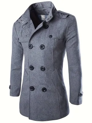 Men's Double-Breasted Overcoat