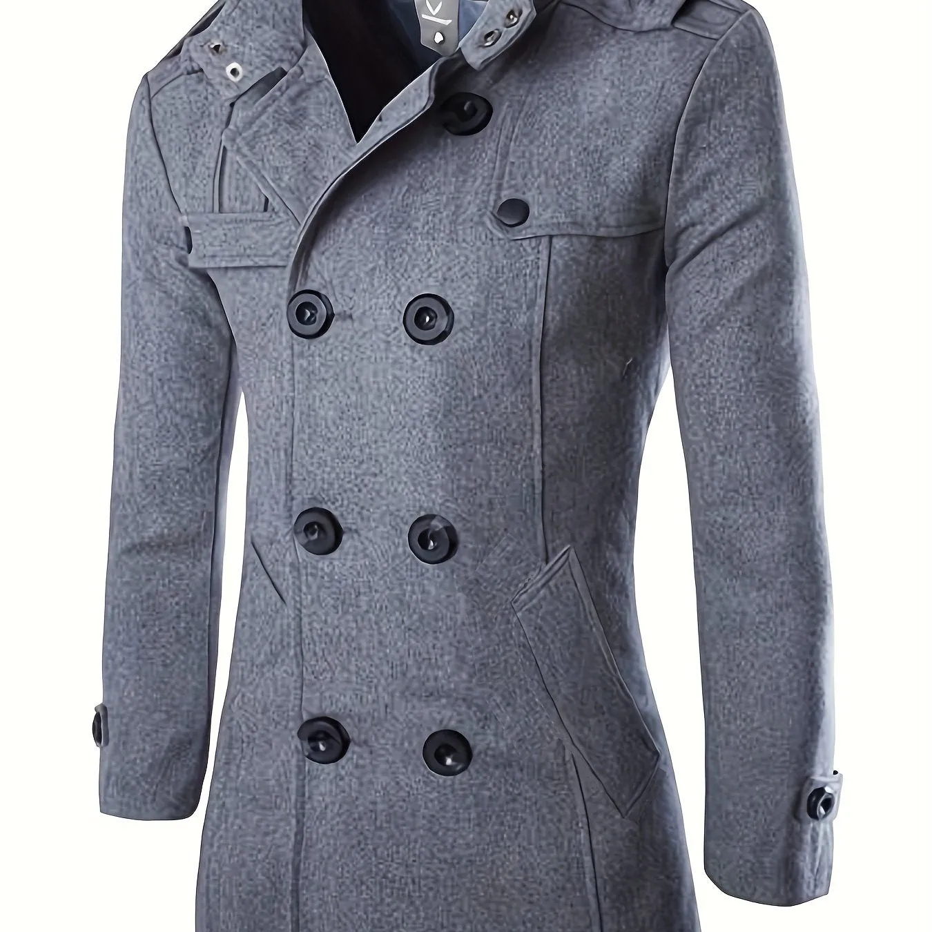 Men's Double-Breasted Overcoat