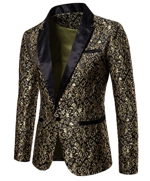 Men's Stylish Luxury Casual Vintage Paisley Blazer