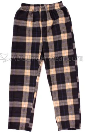 Mountain Cabin Plaid Fleece Pajama Pants - Hot Coffee