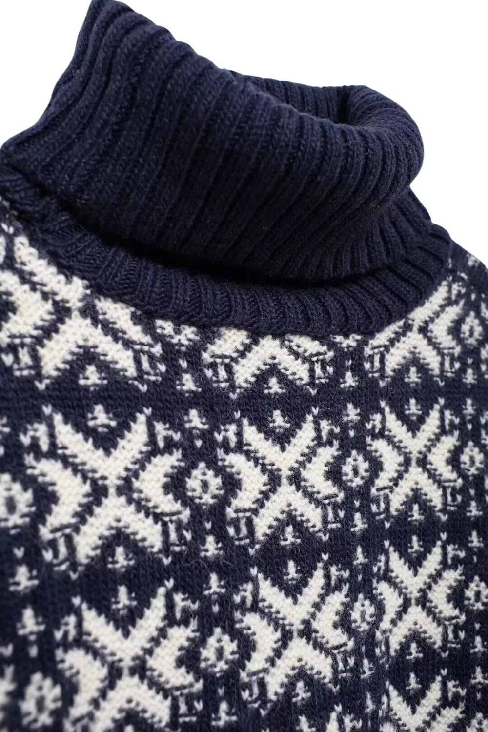 'Ned 'Sleek High-Neck Jacquard Knit Sweater