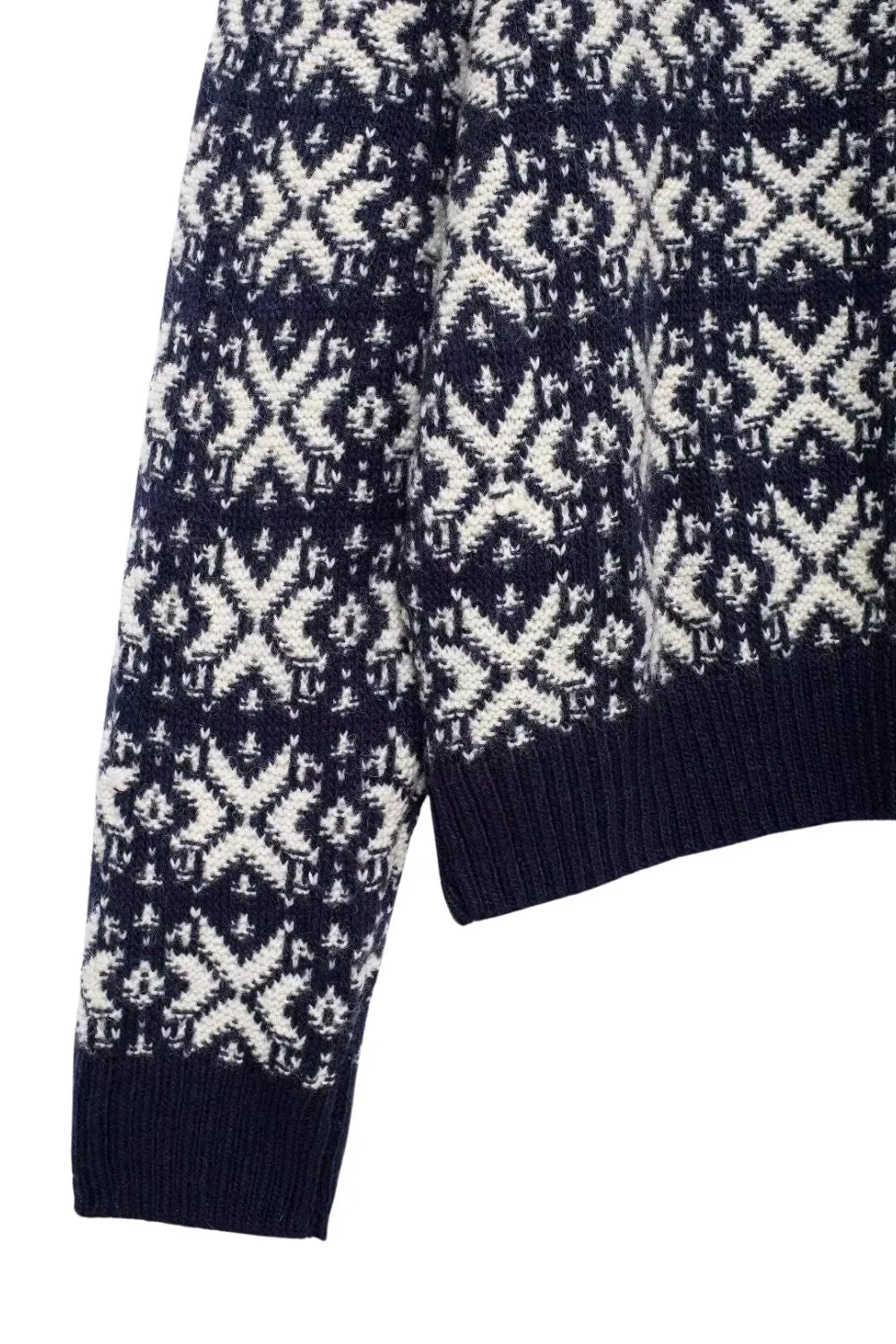 'Ned 'Sleek High-Neck Jacquard Knit Sweater