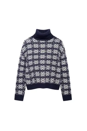 'Ned 'Sleek High-Neck Jacquard Knit Sweater