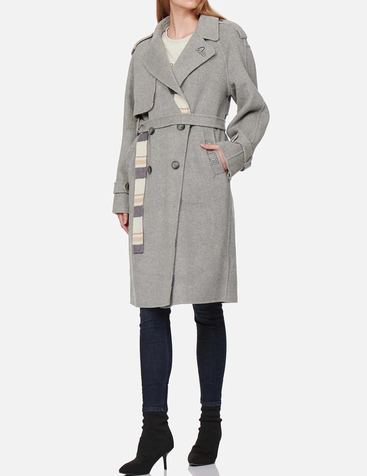 Reversible Wool Trench Coat