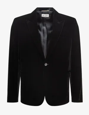 Saint Laurent Black Velvet Blazer Jacket