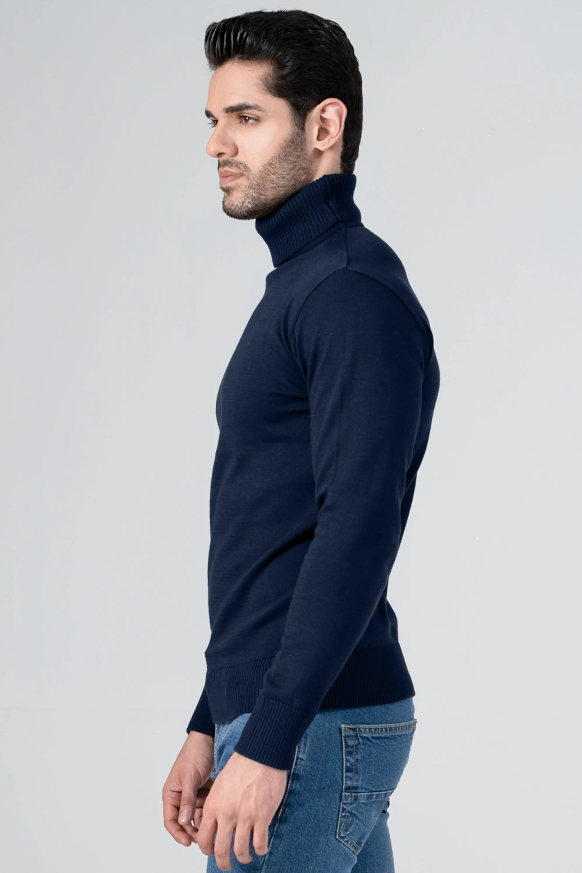 Signature Turtle Neck Navy