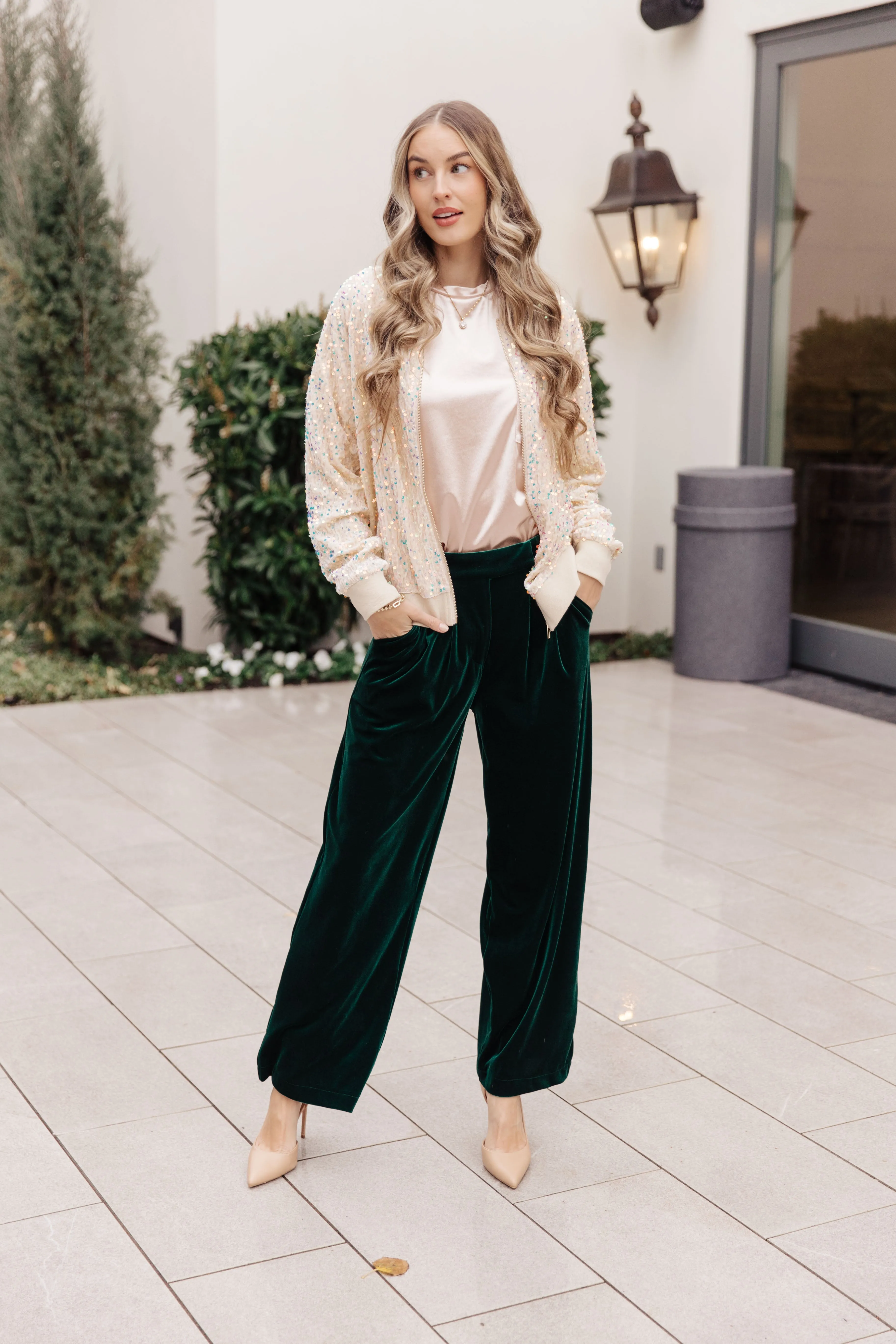 SP24- Velvet Elvis Wide Leg Velvet Pants