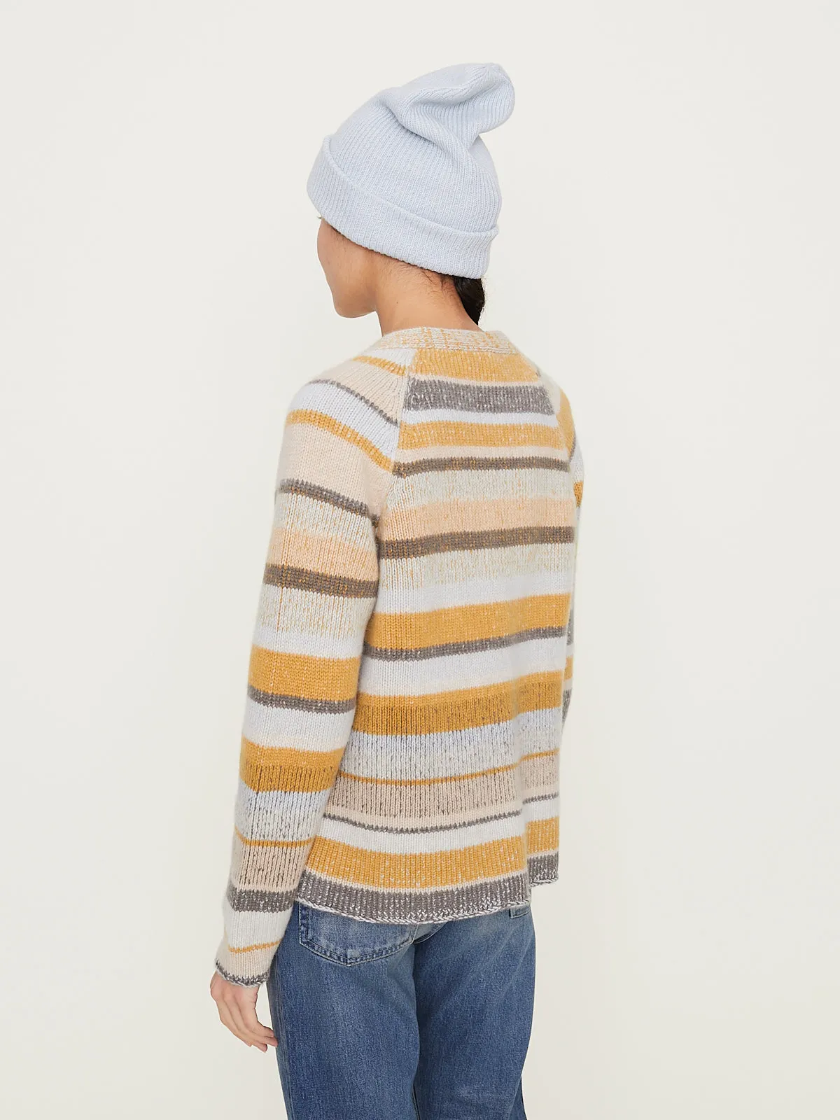 Stripe Super Soft Womens Cardi in Multi