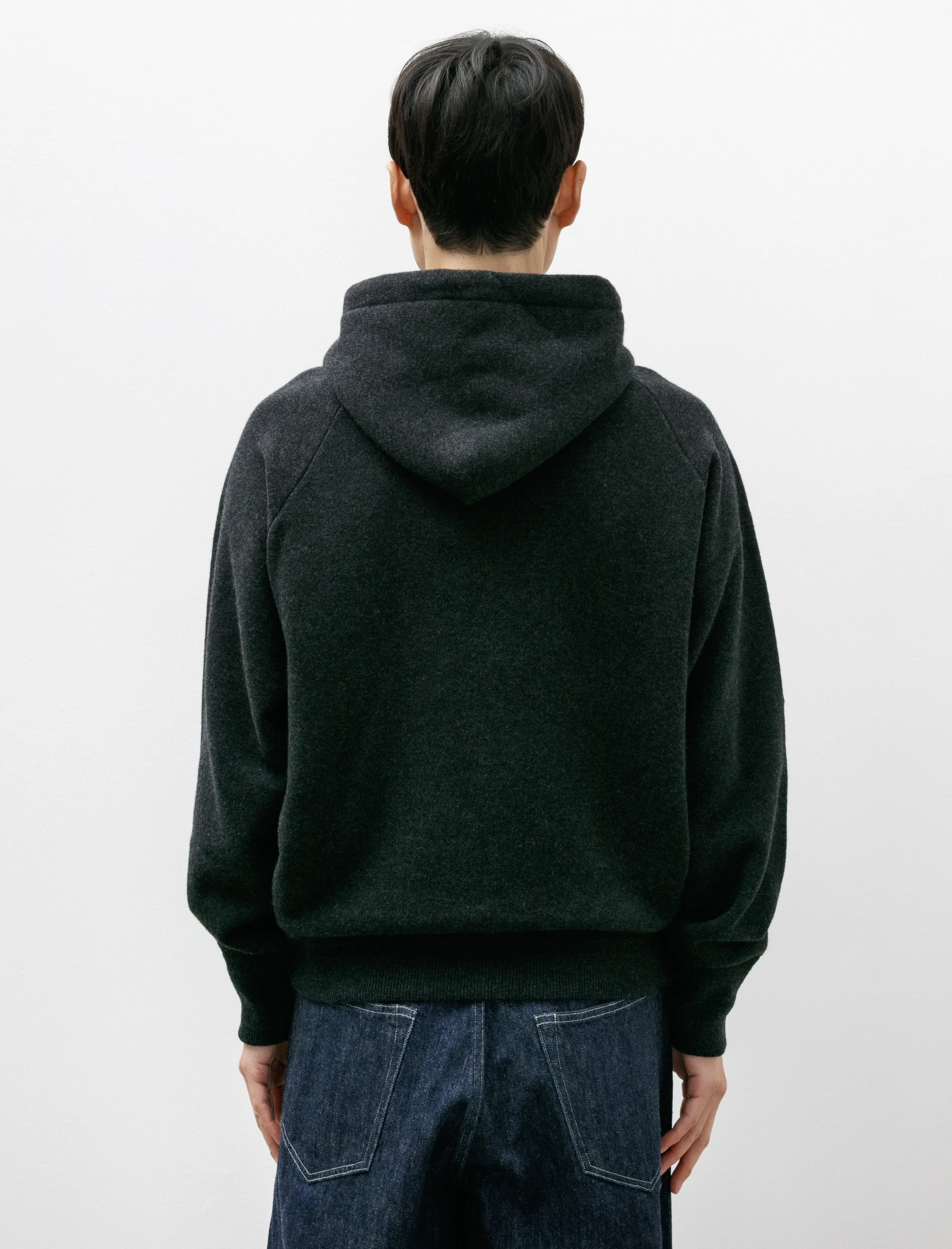 Super 160s Pullover Hoodie Charcoal