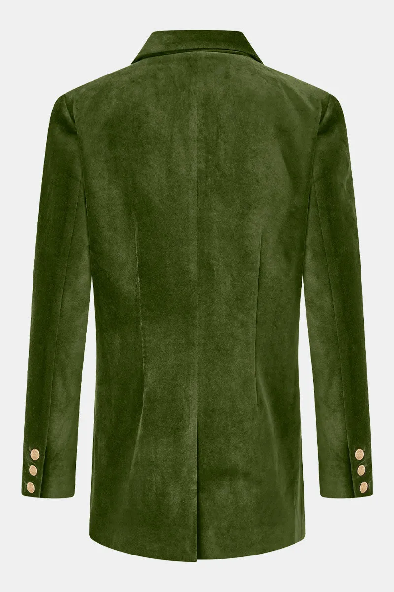 Velaris Green Velvet Blazer