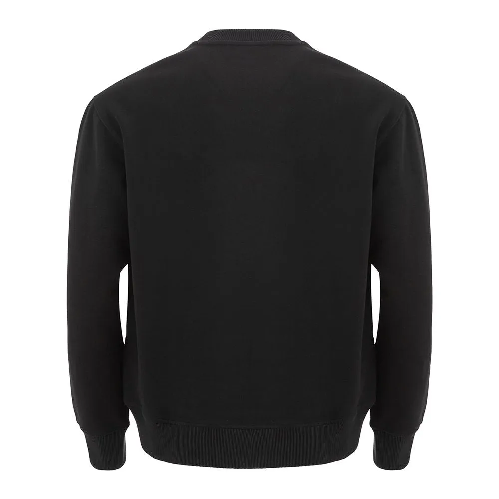 Versace Jeans Sleek Black Cotton Sweater for Men